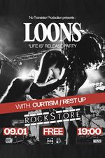 ROCKSTORE - CONCERT - LOONS + CURTISM + REST UP - Vendredi 09/01/2026 � 19h