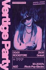 ROCKSTORE - CLUBBING - AG� - Samedi 29/08/2026 � Minuit